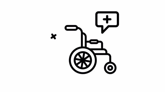 wheelchair medical icon animation
