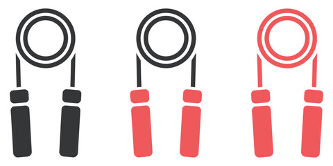 Jump rope icon illustrating fitness training, cardio exercise, athletic workout routines, healthy lifestyle concepts, and sports applications, vector, design ©                     