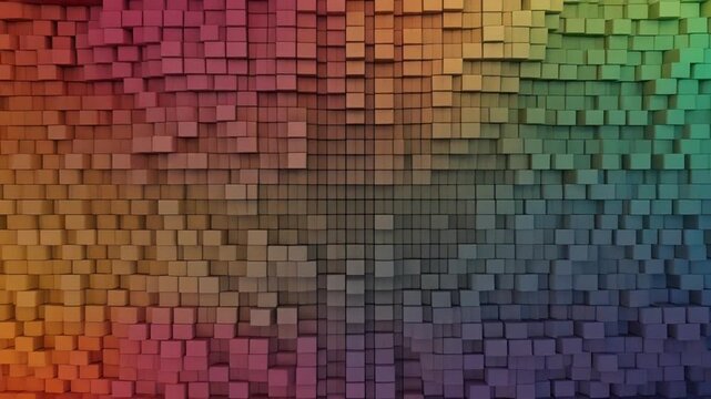 abstract colorful pixelated motion background with smooth transitions