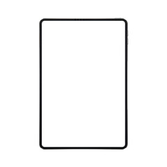 Fototapeta premium Blank white tablet screen outline on a plain background