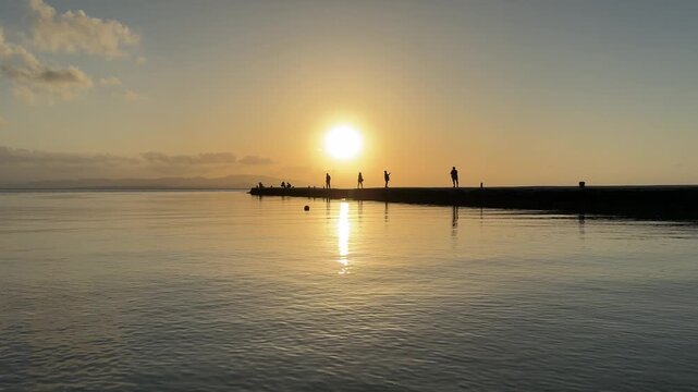 竹富島・西桟橋からの夕陽