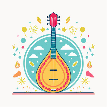 Mandolin Musical Instrument Illustration