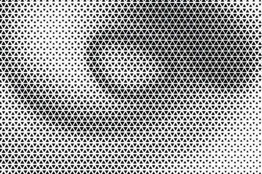 Abstract triangle halftone pattern with gradient transition for modern graphic design