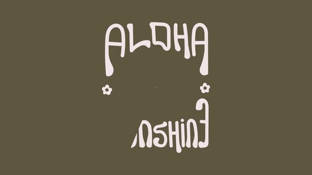 Animated looping aloha sunshine text background
