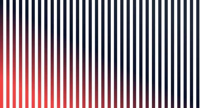 Scripted Content Geometric Vertical Stripe Pattern featuring Smooth Parallel Bars with Intense Crimson Red Corner Glow Transitioning into Deep Obsidian Shadow on High Contrast White Minimalist Backdro