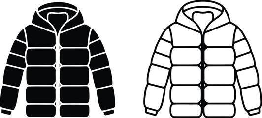 Winter puffer jacket fashion apparel vector illustration © Alhamdulillah 