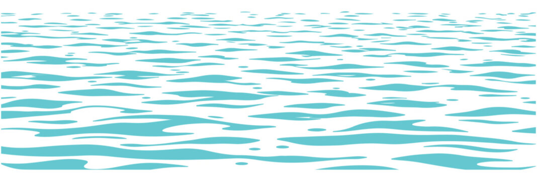 Blue water waves vector background, Water surface vector painting background jigsaw puzzle, Water waves vector elements