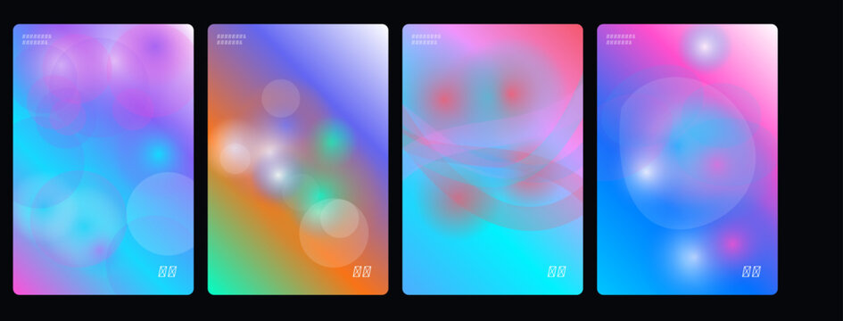 Vibrant, colorful backgrounds, abstract gradients, neon effects, 4k UI elements, mobile screens