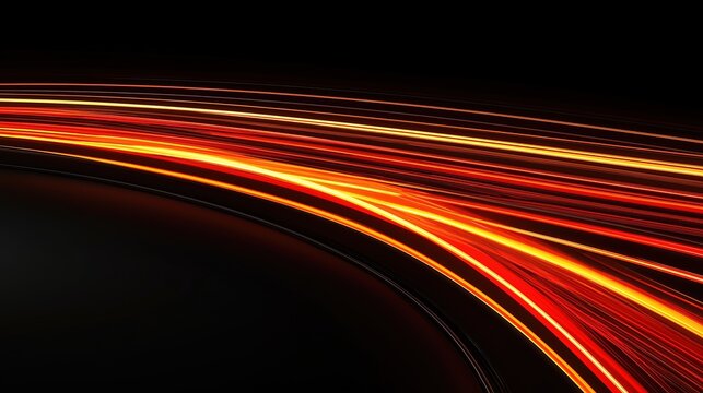 Futuristic minimalist abstract background, smooth fiery red and deep red gradient blend with black, dynamic diagonal glowing light waves, soft motion blur, volumetric light, high contrast cinematic gl