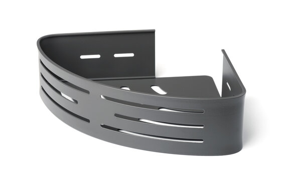 Gray plastic bathroom corner  shelf