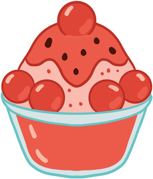 Watermelon shaved ice 