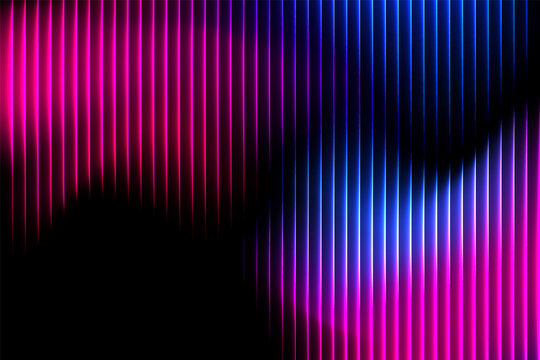 Abstract Neon Gradient Wave Background with Glowing Vertical Lines, Futuristic Digital Light Pattern, Vibrant Pink Blue Technology Wallpaper, Modern Energy Flow Design