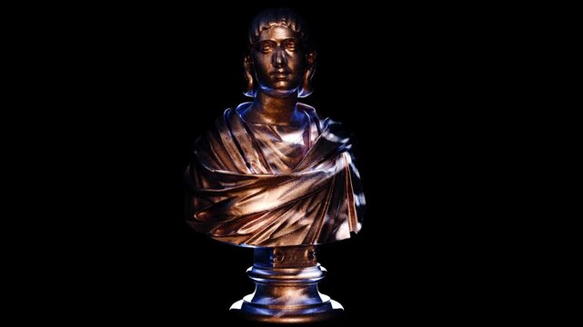 Marble Bust of Bust of Julia Mamaea Museum Style Render
