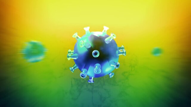 Generic COVID or CARS Particle Cinematic Simulation - Pandemic Concept