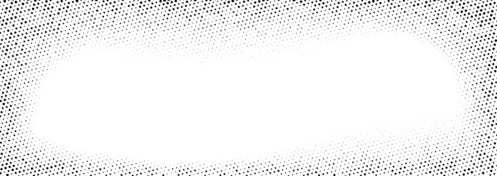Aged halftone noise gradient texture featuring scattered dot patterns, soft grayscale transition, retro printing style background.