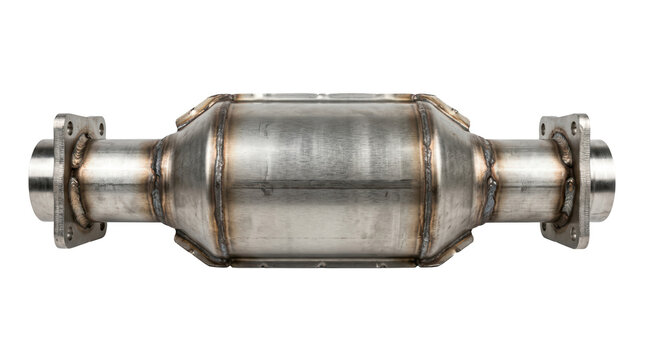 Car catalytic converter installation auto repair shop equipment overview indoor garage close-up view mechanic tips