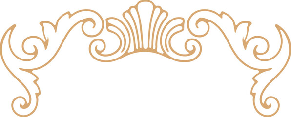 Fototapeta premium Baroque Frame Ornament Scrollwork Line