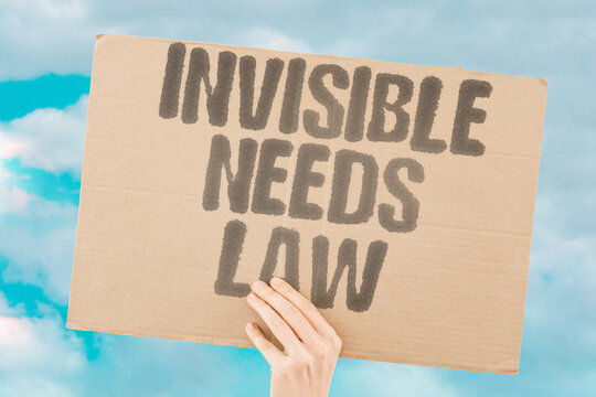 "Invisible needs law" Hidden illness requires legal protection. CHRONIC. ILLNESS. POLICY. RIGHTS. LEGAL.
