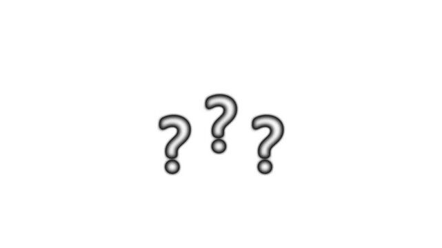 File #: commercialization mark animation, pop up question mark on green screen, Bk question mark confused