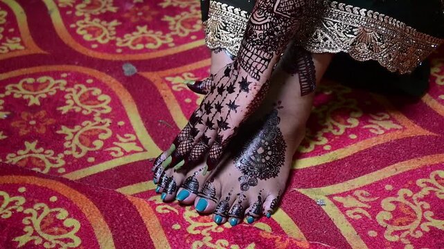 Traditional Mehendi Ceremony Decoration, Wedding Backdrop, Indian Pre Wedding Celebration Background