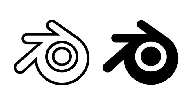 Blender Logo Vector Icon, 3D Software Symbol, Graphic Design Tool, Digital Art Asset