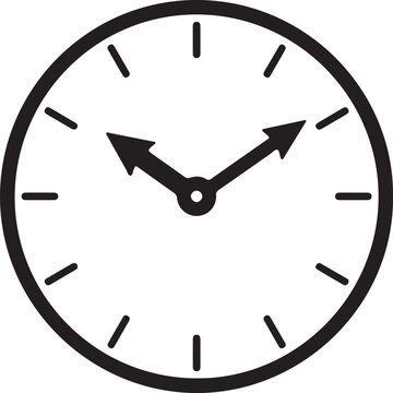 Modern Time Management Clock Icon
