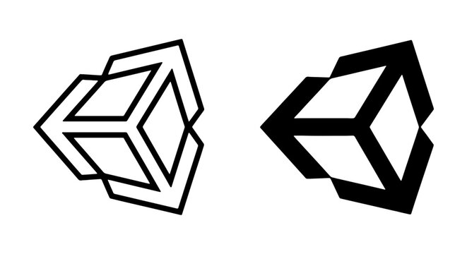 Unity Logo Vector Icons, Game Development Symbol, 3D Software Graphics, Technology Brand Asset