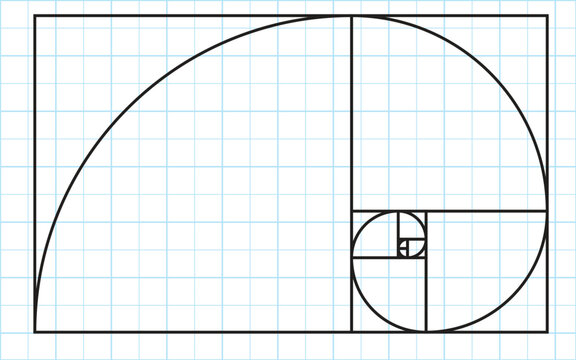 Fibonacci, fibonacci sequence icon, fibonacci vector, golden ratio vector