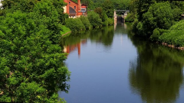 the lahn river near diez germany 4k video