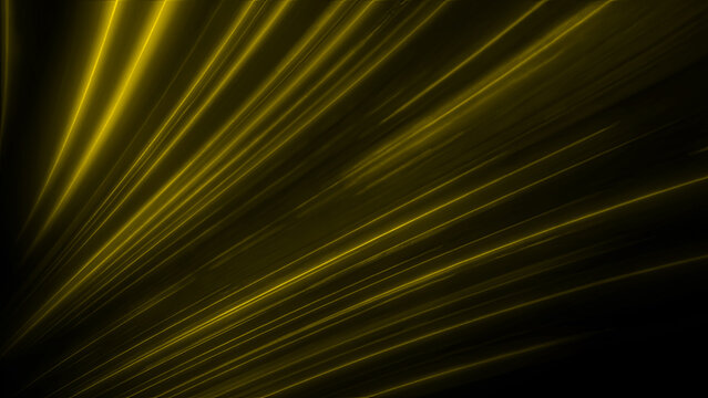 High speed yellow line abstract technology background digital fiber hi tech concept. Speed light line blurred on dark background, Data fast transfer simulation.