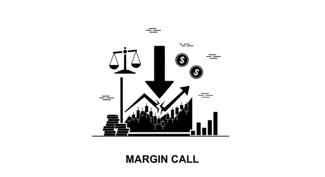 Margin call stock market finance concept.