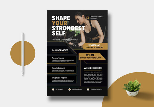 Fitness Flyer Template Layout