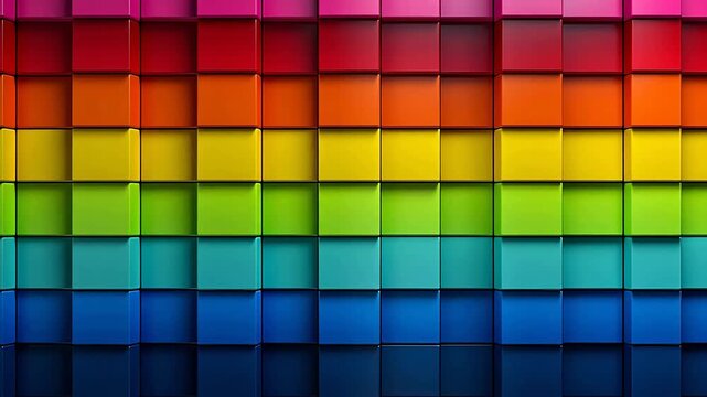 Digital color mosaic square abstract background