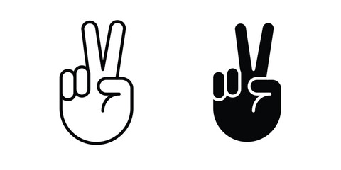 Obraz premium Hand peace icon