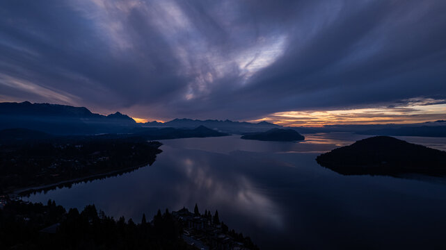 View of Nahuel Huapi lake from above