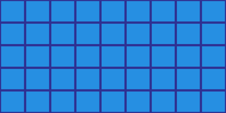 Dodger Blue Background with Modern Minimalist Dark Blue Square Grid Pattern Abstract Retrowave Classic Graph Paper Vector Illustration for Corporate Tech Banner