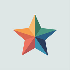 Obraz premium Multicolored star shape graphic design
