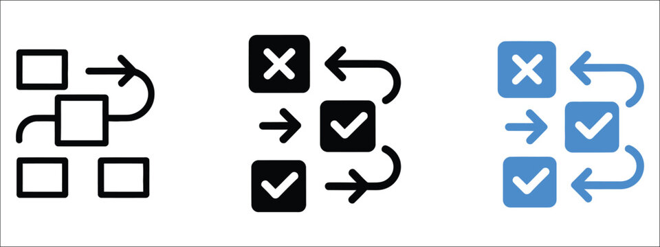 Prioritization and organization icon for task ranking structure workflow focus and productivity improvement in business planning and process efficiency system, vector design