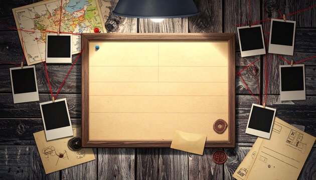 Detective Investigation Cork Board Workspace