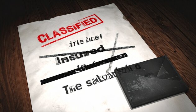 Classified Document with Redacted Text