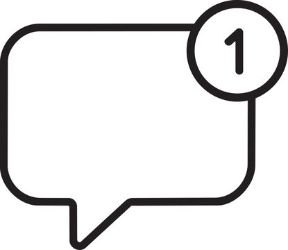 Speech bubble overlapping paper envelope representing forum chat dialogue discussion or online comment linear vector icon
