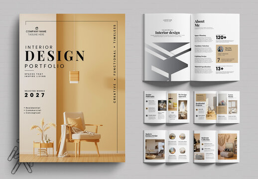 Interior Design Portfolio Layout Template