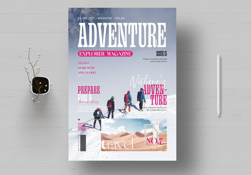 Travel Magazine Cover Layout