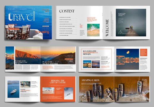 Travel Magazine Template Layout