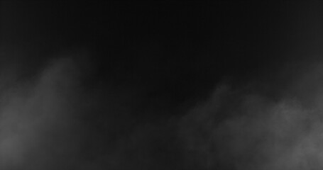 Fototapeta premium Soft white smoke drifting through dark background. Abstract fog texture ideal for cinematic overlays, visual effects, compositing, atmospheric scenes and creative video production.