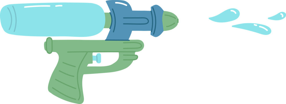 Water Gun Shooting Cartoon