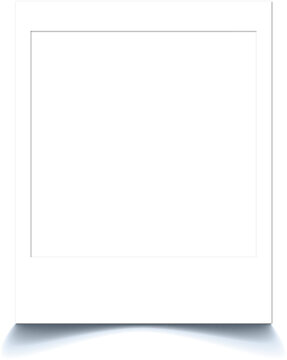 Minimalist rectangular paper frame with soft drop shadow polaroid frame vector