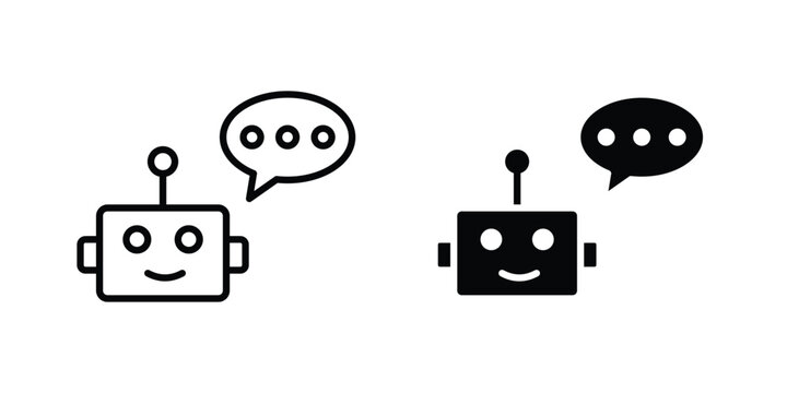 Chat bot assistance icon