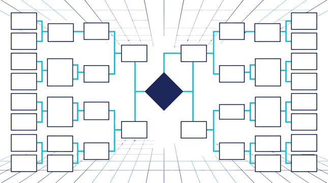 Bracket tournament chart provides a structured visual framework for organizing competitive events.