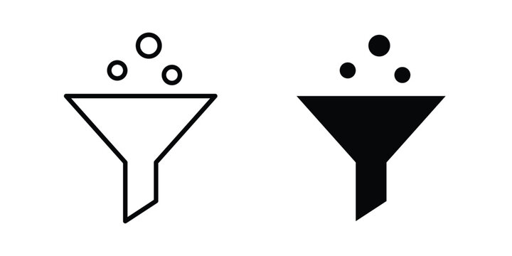 Filter funnel process icon